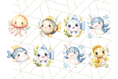 Under the Sea Nursery Clipart, Ocean Animals PNG Product Image 7