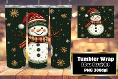 Sublimation-Ready 20oz Artwork , Snowman Product Image 1
