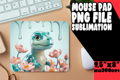 Timeless mouse PAD PNG Magic, Cute Dino Product Image 1