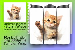 Cat Lover&#039;s Dream Tumbler: Sublimation Creations Product Image 1