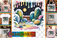 RADIANT TSHIRT Sublimation PNG, Winter Product Image 1