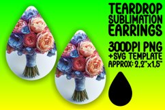 Whimsical Springtime Petal Teardrop Earrings: Sublimation Jo Product Image 1