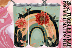 Uplifting Sublimation 20oz tumbler wrap, Rainbow Product Image 1