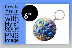 Stylish Circle PNG Sublimation Design , Flowers Product Image 1