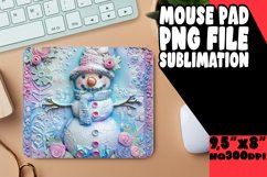 Summer Snowman Sublimation Mouse Pad - Christmas Serenity Product Image 1