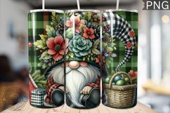 Christmas Gnome Tumbler Sublimation - 20 Oz Skinny Tumbler Product Image 1