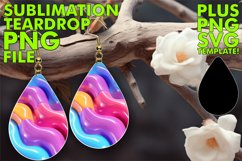 Vintage Romance Puff Pattern Teardrop Earrings Product Image 1