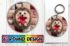 Luminous Round Designs Sublimation, Valenines Animals Product Image 1