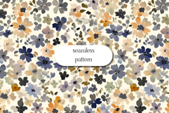 Watercolor Floral Seamless Pattern Moody Blooms Product Image 1