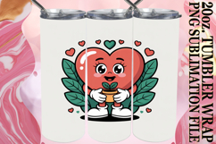 Cozy Sublimation 20oz tumbler wrap, Valenines Heart Product Image 1