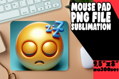 BLISSFUL DESK PAD ARTISTIC PNG, 3D Emoji Product Image 1