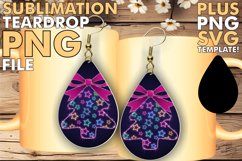 Unique TEARDROP Earrings Gift Ideas, Neon Xmas Product Image 1