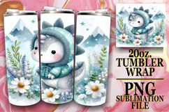 RADIANT ESCAPES 20oz TUMBLER WRAP, Cute Dino Product Image 1