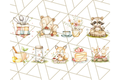 Tea Time Animal Clipart PNG Woodland Forest, Cottagecore Png Product Image 7