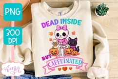 Dead Inside shirt PNG, Cute Halloween Sublimation Design Product Image 1