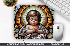 Mouse Pad Sublimation, Jesus Mouse Pad PNG Design Product Image 1