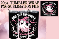 PRESENT OF ADVENTURE 20oz TUMBLER WRAP, Ghost Cancer Product Image 1