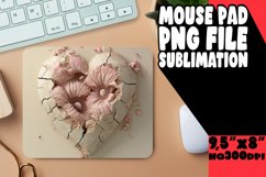 Captivating Floral Love Sublimation Mousepad Product Image 1