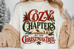 Cozy Chapters by the Christmas Tree PNG, Christmas Book Product Image 2