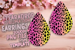 Leopard Print Glitter Teardrop Earring Patterns Product Image 1