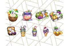 Summerween Tropical Treats Clipart PNG, Halloween Desserts Product Image 7