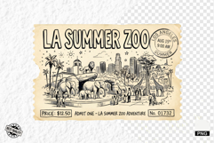 Old Zoo Tickets PNG illustrations Product Image 1