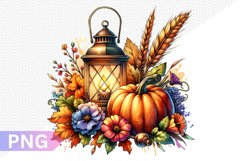 Autumn Harvest Pumpkin Sublimation - Pumpkin Clipart Design Product Image 1