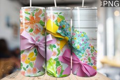 Spring Fling Bow Tumbler Wrap -High Quality 300 Dpi Product Image 1