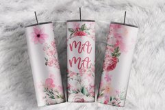 Mama Tumbler Wrap Pink Watercolor Floral 20oz tumbler design Product Image 1