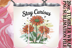 Joyful Nights 20oz tumbler wrap, Flowers Quote Product Image 1