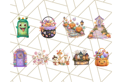 Halloween Neighborhood Clipart PNG for Trick or Treat Product Image 7