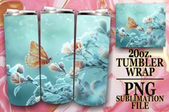 Whimsical Butterfly Tumbler Wrap - Spring Blossoms Product Image 1