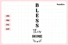 Porch Sign Saying SVG | Bless This Home Product Image 3
