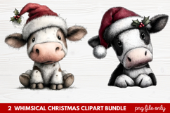 Whimsical Christmas Clipart | Cute Festive Holiday PNG Product Image 1
