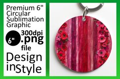 Vibrant Petal Patterns: Sublimation Keychain &amp; Car Coaster Product Image 1
