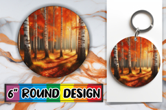 Radiant Round Ornaments PNG Design, Autumn Product Image 1