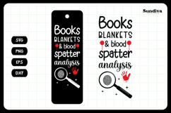 True Crime Bookmark Saying SVG | Blood Spatter Analysis Product Image 3