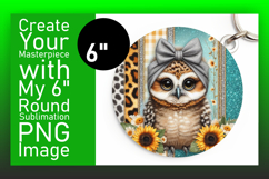 Sophisticated Round Design Keychain Template , Cute Animals Product Image 1