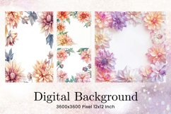 Flower Pattern Background Wallpaper Digital Paper_79 Product Image 1