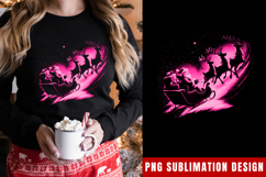 Santa Sleigh PNG, Christmas Holiday Sublimation PNG Product Image 1