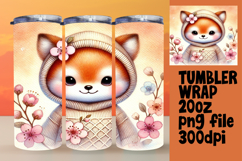 LUSH 20oz PNG Tumbler Template , Cute Animals Product Image 1