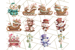 Snowman Family Clipart 76 PNG Winter Holiday Art Product Image 3