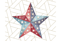 Patriotic Star Clipart PNG, Stars 4th of July PNG Graphic Product Image 3