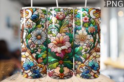 Embroidered Flowers Tumbler Wrap - High Quality 300 Dpi Product Image 1