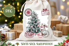 Christmas Tree Santa Sack, Christmas Gift Bag Design Product Image 1