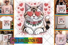 LUMINOUS TOTE BAG Gift Ideas, Valentines Cat Product Image 1