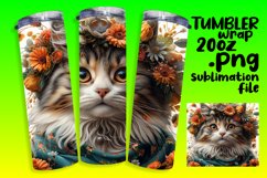 Kitty Joyful Sublimation Tumbler - 20oz Product Image 1