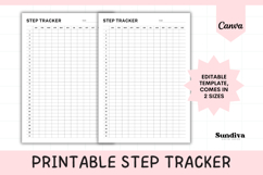 Step Tracker Editable Template 1 | Annual Full-Year Grid Product Image 1