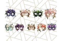 Vintage Garden Masquerade Floral Eye Mask PNG Clipart Product Image 7