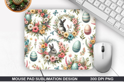 Flowers Mouse Pad Sublimation, Spring Mouse Pad PNG Design Product Image 1